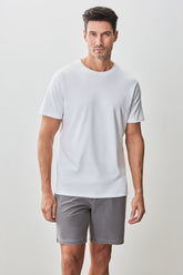 T-shirt à manches courtes pour homme par Robert Barakett | 23336 Georgia Blanc | Machemise.ca, vêtements mode pour hommes