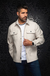 Surchemise pour homme par Au Noir | DANALI Beige Clair | Machemise.ca, inventaire complet de la marque Au Noir