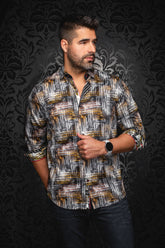 Chemise manches longues pour homme par Au Noir | GRIMLOCK Noir | Machemise.ca, inventaire complet de la marque Au Noir
