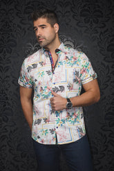 Chemise manches courtes pour homme par Au Noir | KAPOLEI(SS) Blanc | Machemise.ca, inventaire complet de la marque Au Noir