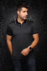 Polo pour homme par Au Noir | KAROO Noir | Machemise.ca, inventaire complet de la marque Au Noir
