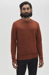 Chandail col rond pour homme par Robert Barakett | Bertona RB32345 Orange | Machemise.ca, vêtements mode pour hommes
