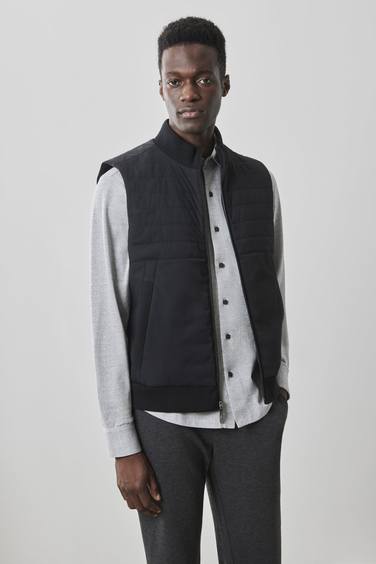 Veste matelassé pour homme par Robert Barakett | RB41541 Fremantle Noir | Machemise.ca, vêtements mode pour hommes