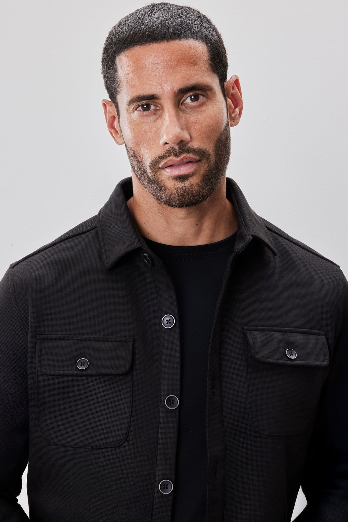 Surchemise pour homme par Robert Barakett | RB52191 Andreas Noir | Machemise.ca, vêtements mode pour hommes