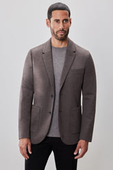 Veston en tricot uni pour homme par Robert Barakett | RB52246 Blum Brun | Machemise.ca, vêtements mode pour hommes