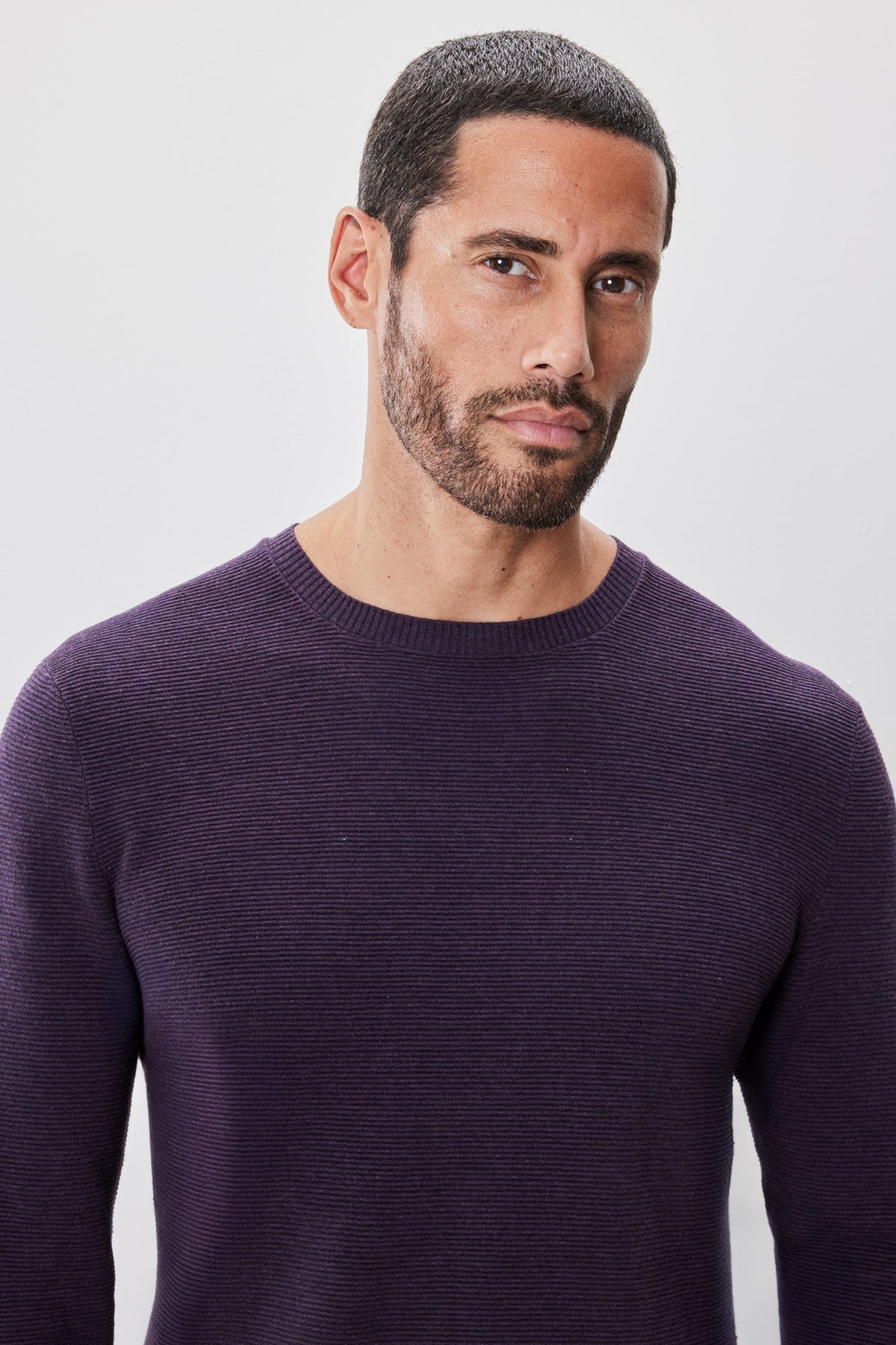 Chandail à manches longues col rond pour homme par Robert Barakett | Enrique RB52270 Violet | Machemise.ca, vêtements mode pour hommes