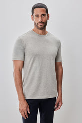 T-Shirt à manches courtes col rond pour homme par Robert Barakett | Colson RB52320 Avoine | Machemise.ca, vêtements mode pour hommes