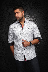 Chemise manches longues en Knit pour homme par Au Noir | STRATTA Blanc | Machemise.ca, inventaire complet de la marque Au Noir