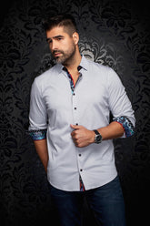 Chemise manches longues en Knit pour homme par Au Noir | SUNDANCE Blanc Noir | Machemise.ca, inventaire complet de la marque Au Noir