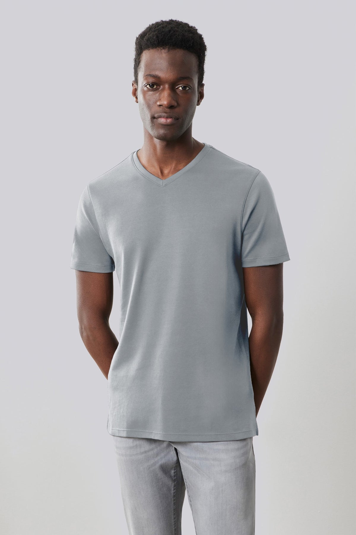 T-shirt à manches courtes pour homme par Robert Barakett | 23336V Georgia Gris | Machemise.ca, vêtements mode pour hommes