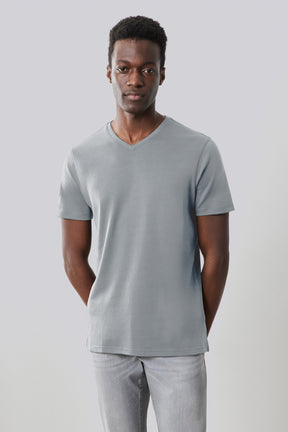 T-shirt à manches courtes pour homme par Robert Barakett | 23336V Georgia Gris | Machemise.ca, vêtements mode pour hommes