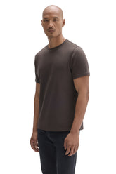 T-Shirt manches courtes brun taupe foncé pour homme par Robert Barakett, vue de cote