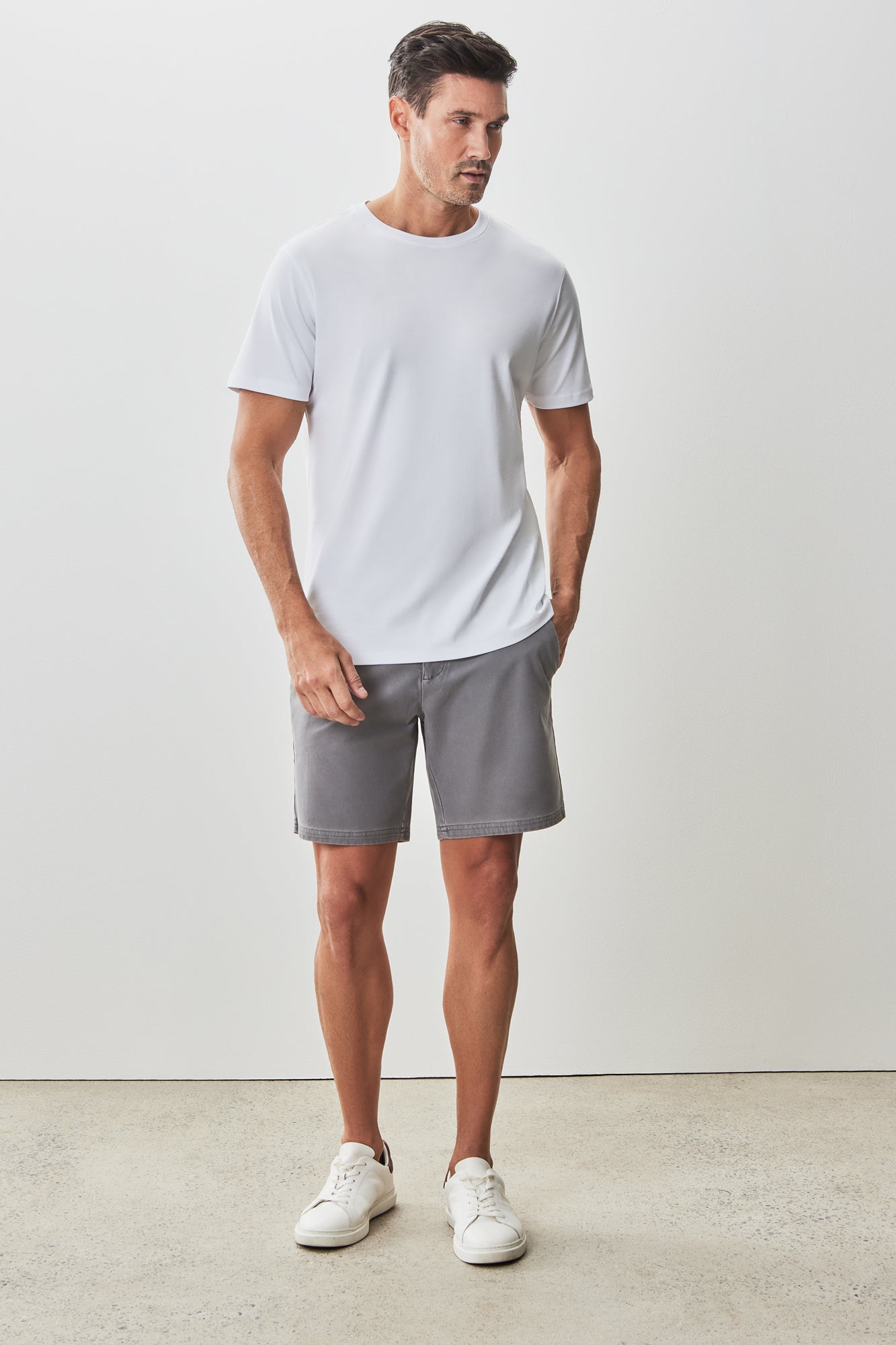 T-shirt à manches courtes pour homme par Robert Barakett | 23336 Georgia Blanc | Machemise.ca, vêtements mode pour hommes