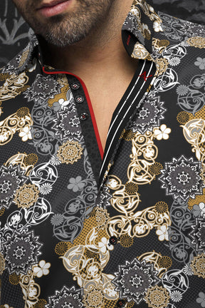 Knit long sleeve shirt for men by Au Noir | ALBORI Black Gold | Menshirt.com, complete inventory of the Au Noir brand