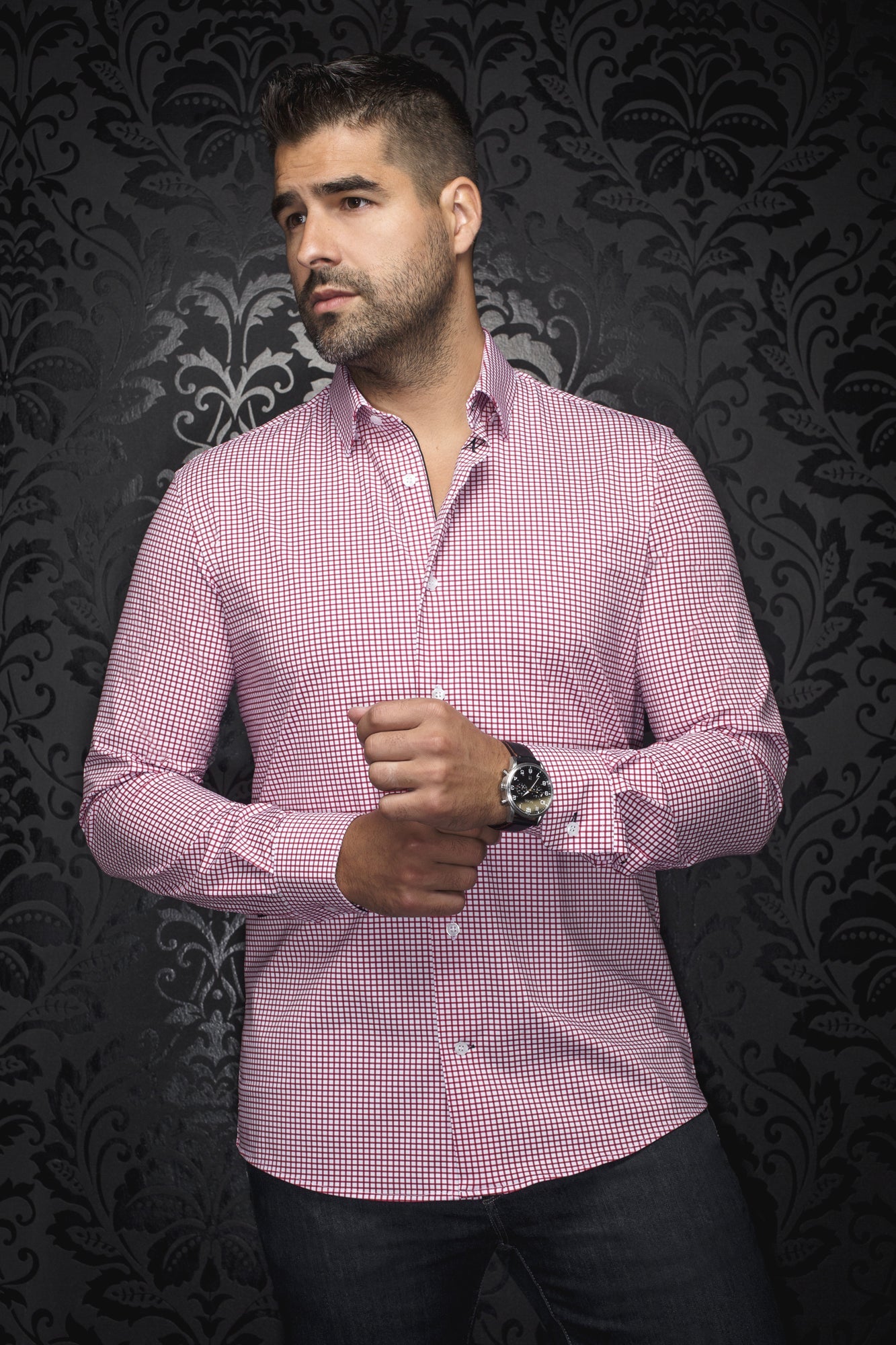 Knit long sleeve shirt for men by Au Noir | ALEXANDER WPC Red | Menshirt.com, complete inventory of the Au Noir brand