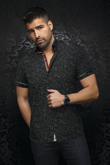 Chemise manches courtes pour homme par Au Noir | ALFIERI(SS) Noir | Machemise.ca, inventaire complet de la marque Au Noir