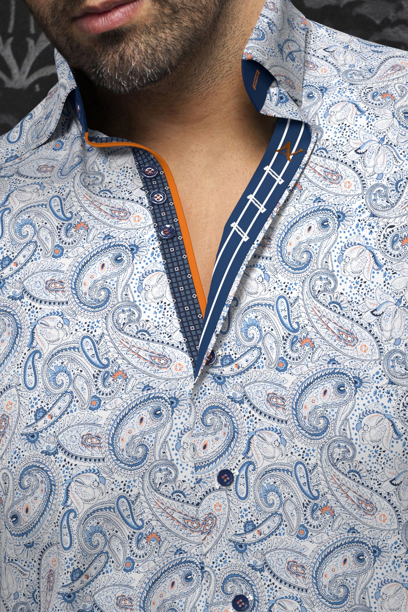 Chemise manches longues pour homme par Au Noir | ALTO Blanc Bleu | Machemise.ca, inventaire complet de la marque Au Noir
