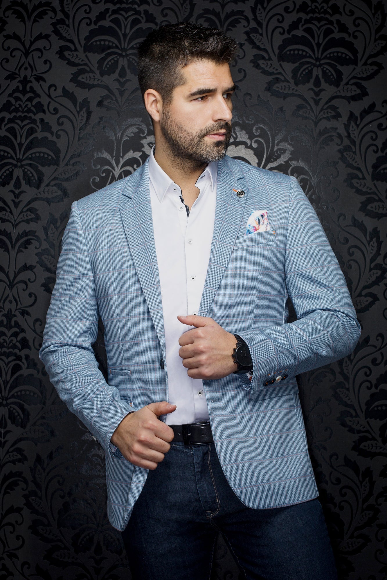 Blazer for men by Au Noir | ANDERSON Light Blue | Menshirt.com, complete inventory of the Au Noir brand