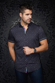 Chemise manches courtes en Knit pour homme par Au Noir | APOLLO(SS) Noir | Machemise, inventaire complet de la marque Au Noir