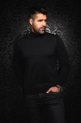 Chandail col roulé en laine mérino pour homme par Au Noir | ARKANES Noir | Machemise.ca, inventaire complet de la marque Au Noir