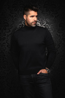 Chandail col roulé en laine mérino pour homme par Au Noir | ARKANES Noir | Machemise.ca, inventaire complet de la marque Au Noir