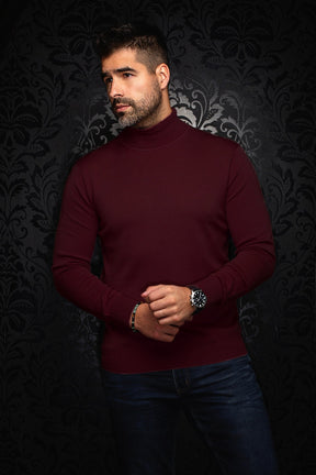 Chandail col roulé en laine mérino pour homme par Au Noir | ARKANES Cabernet | Machemise.ca, inventaire complet de la marque Au Noir