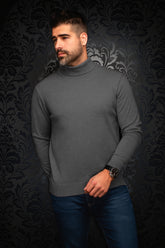 Chandail col roulé en laine mérino pour homme par Au Noir | ARKANES Gris Foncé | Machemise.ca, inventaire complet de la marque Au Noir