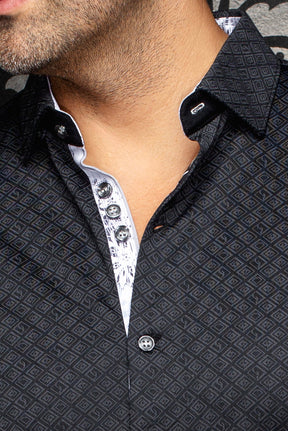 Chemise manches courtes en Knit extensible pour homme par Au Noir | ATACAMA (SS) Noir | Machemise.ca, inventaire complet de la marque Au Noir