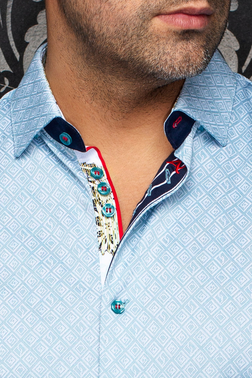 Chemise manches courtes en Knit extensible pour homme par Au Noir | ATACAMA (SS) Récif | Machemise.ca, inventaire complet de la marque Au Noir