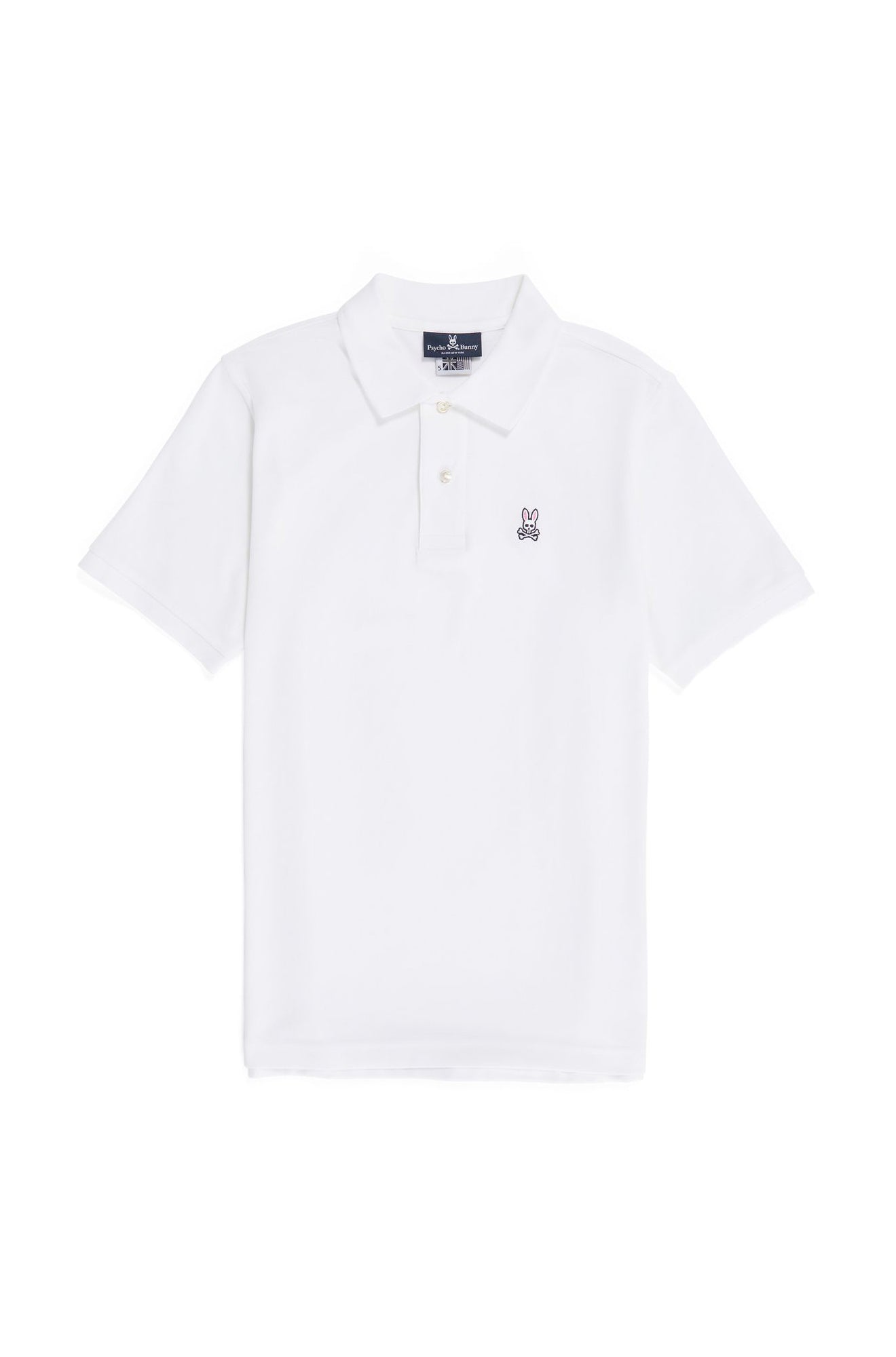 Polo pour homme par Psycho Bunny | Classic B6K001ARPC Blanc | Machemise.ca, vêtements mode pour hommes