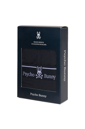 Boite de 2 boxers pour homme par Psycho Bunny | Solid B6V906ARCM Noir | Machemise.ca, vêtements mode pour hommes