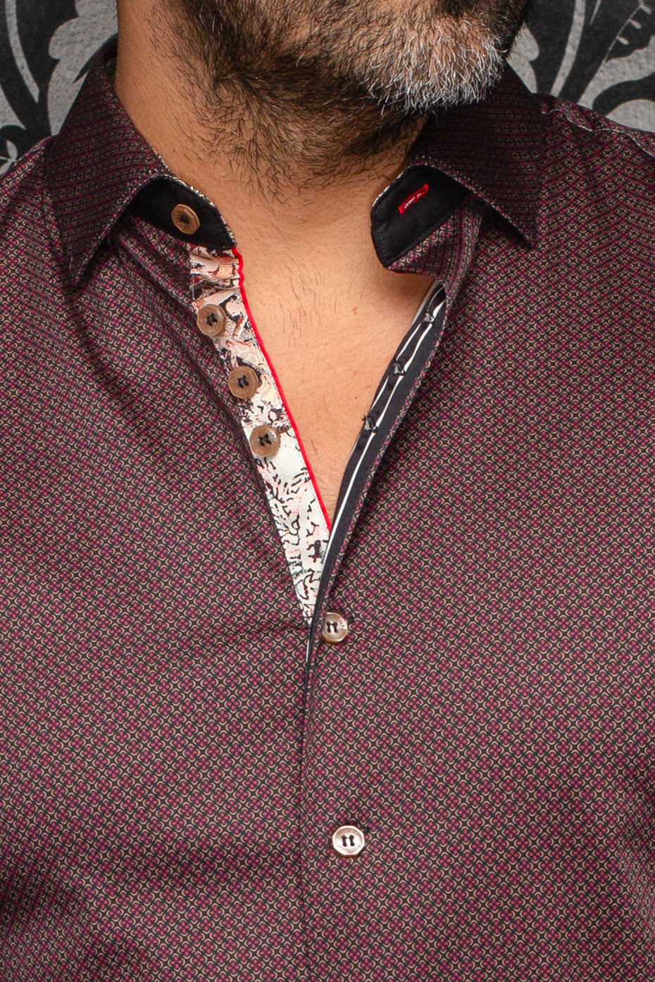 Chemise manches longues pour homme par Au Noir | BANGALORE Cabernet Tabac | Machemise, inventaire complet de la marque Au Noir