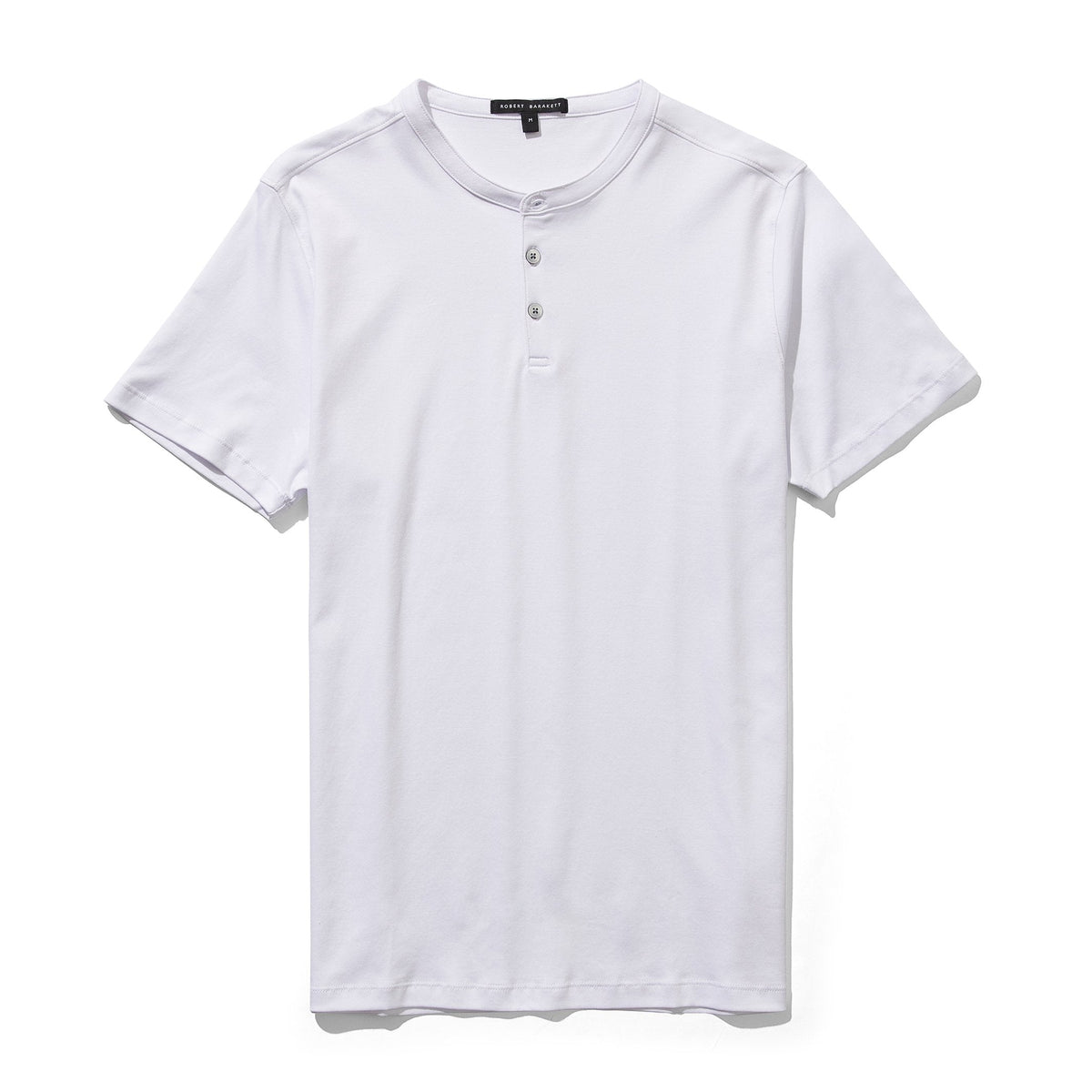 Chandail manches courtes henley pour homme par Robert Barakett | Georgia RB01173 Blanc | Machemise.ca, vêtements mode pour hommes
