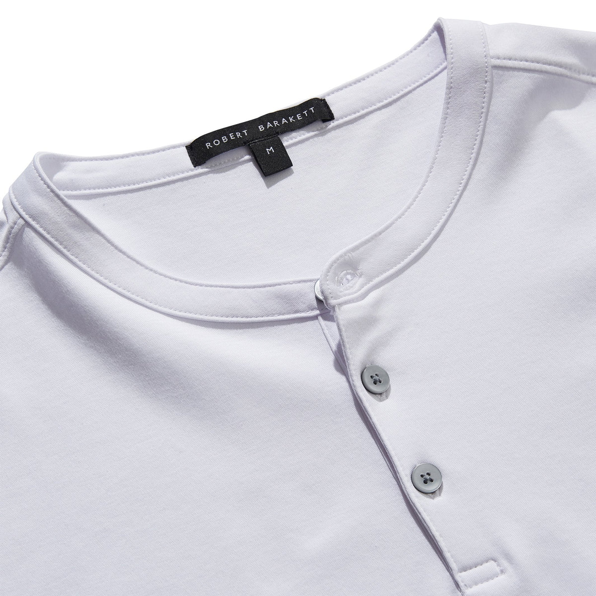 Chandail manches courtes henley pour homme par Robert Barakett | Georgia RB01173 Blanc | Machemise.ca, vêtements mode pour hommes