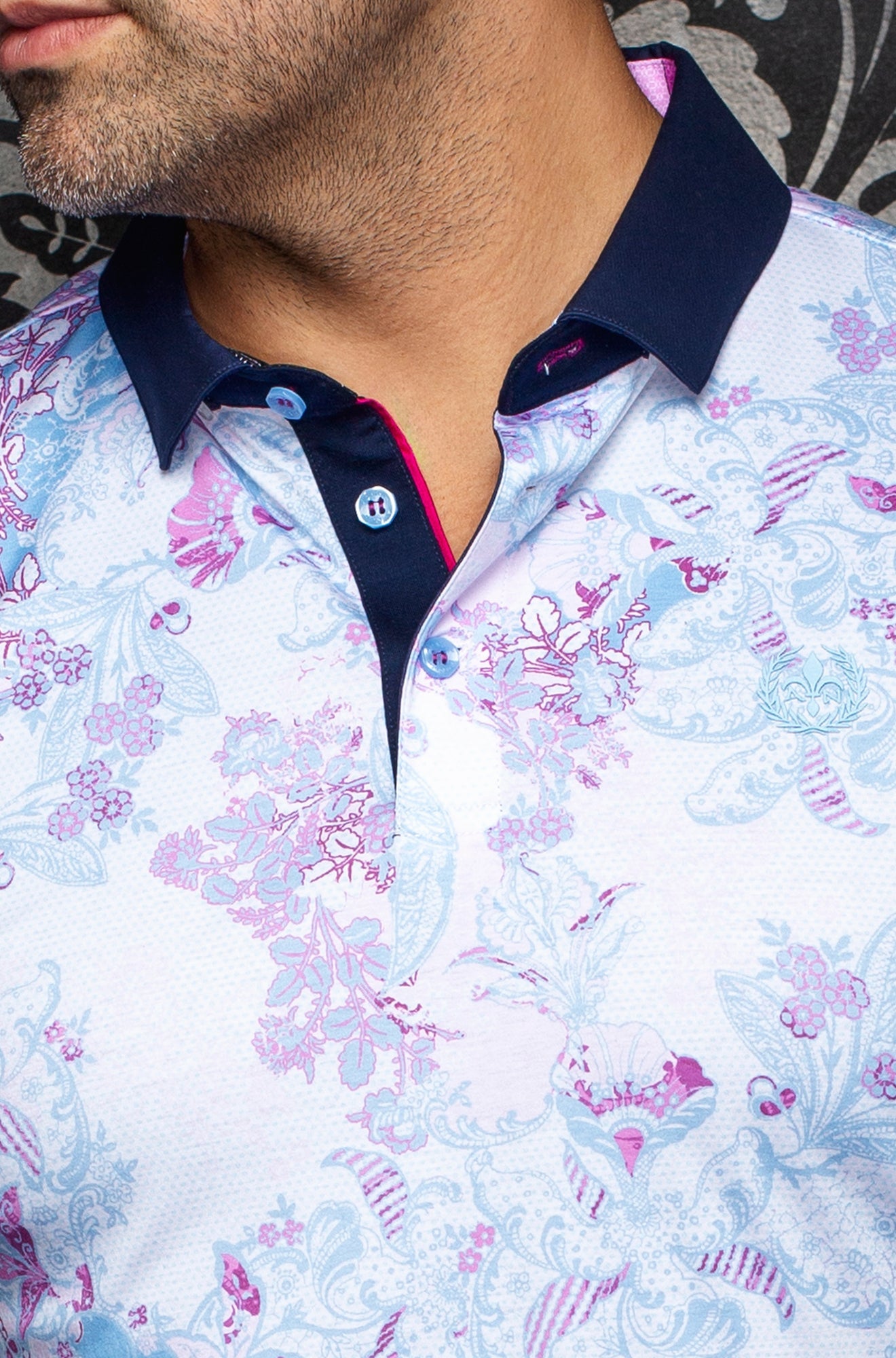 Polo pour homme par Au Noir | BAROSSA Blanc Rose | Machemise.ca, inventaire complet de la marque Au Noir