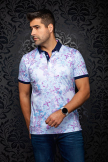 Polo pour homme par Au Noir | BAROSSA Blanc Rose | Machemise.ca, inventaire complet de la marque Au Noir