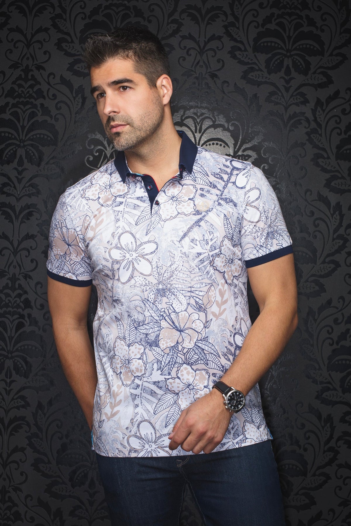 Polo for men by Au Noir | BENNETT Stone | Menshirt.com, complete inventory of the Au Noir brand