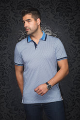 Polo pour homme par Au Noir | BENZ Blanc Marine | Machemise, inventaire complet de la marque Au Noir