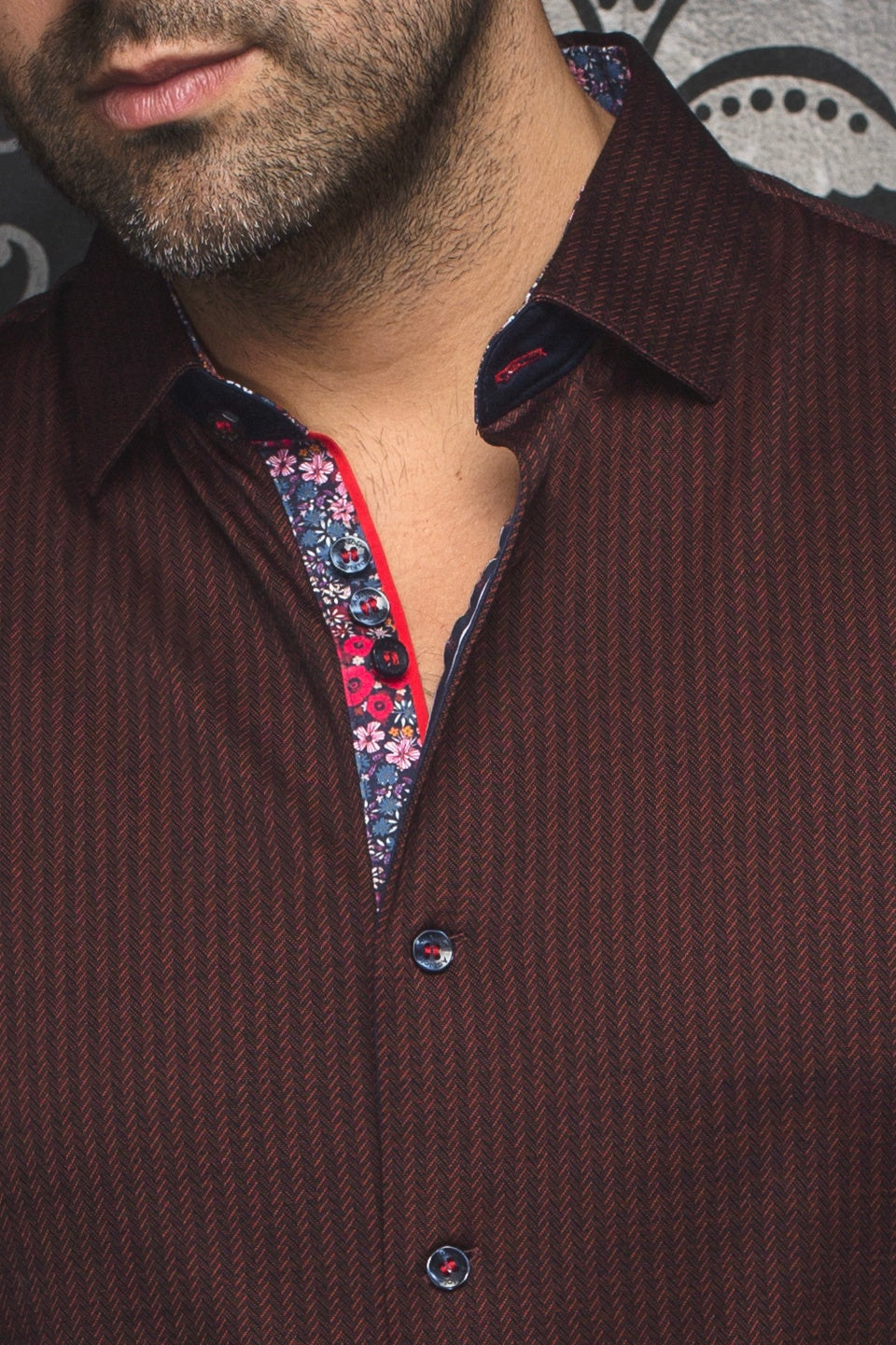 Chemise manches longues en Knit pour homme par Au Noir | BERNADO Rouille | Machemise, inventaire complet de la marque Au Noir