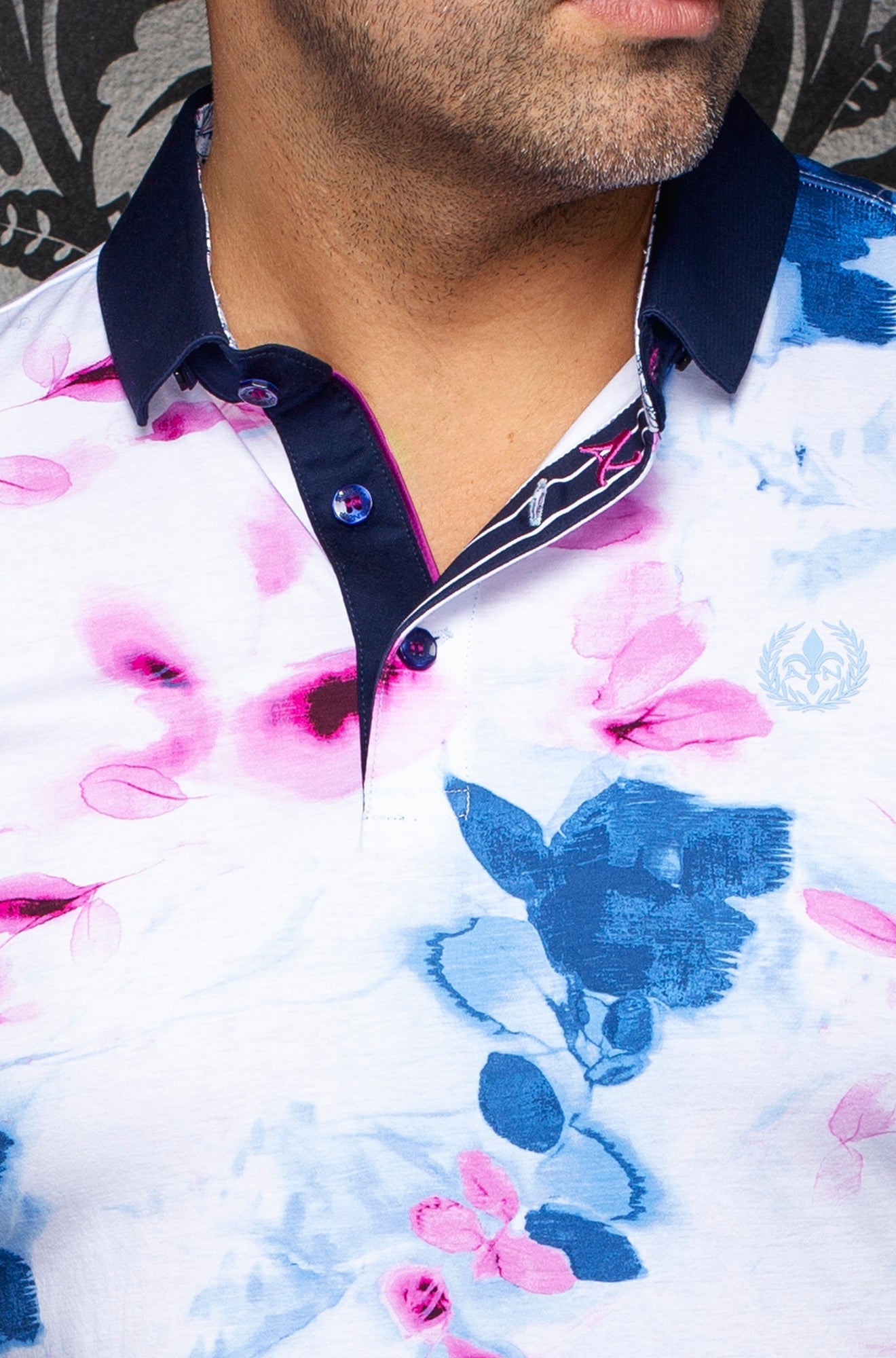 Polo pour homme par Au Noir | BLOSSOMRAIN Fuchsia | Machemise.ca, inventaire complet de la marque Au Noir