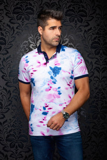 Polo pour homme par Au Noir | BLOSSOMRAIN Fuchsia | Machemise.ca, inventaire complet de la marque Au Noir