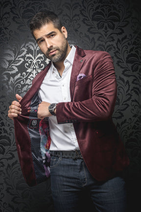Blazer for men by Au Noir | BOGART Burgundy | Menshirt.com, complete inventory of the Au Noir brand
