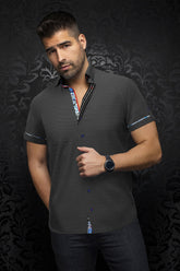 Chemise manches courtes pour homme par Au Noir | BOTERO(SS) Noir | Machemise.ca, inventaire complet de la marque Au Noir