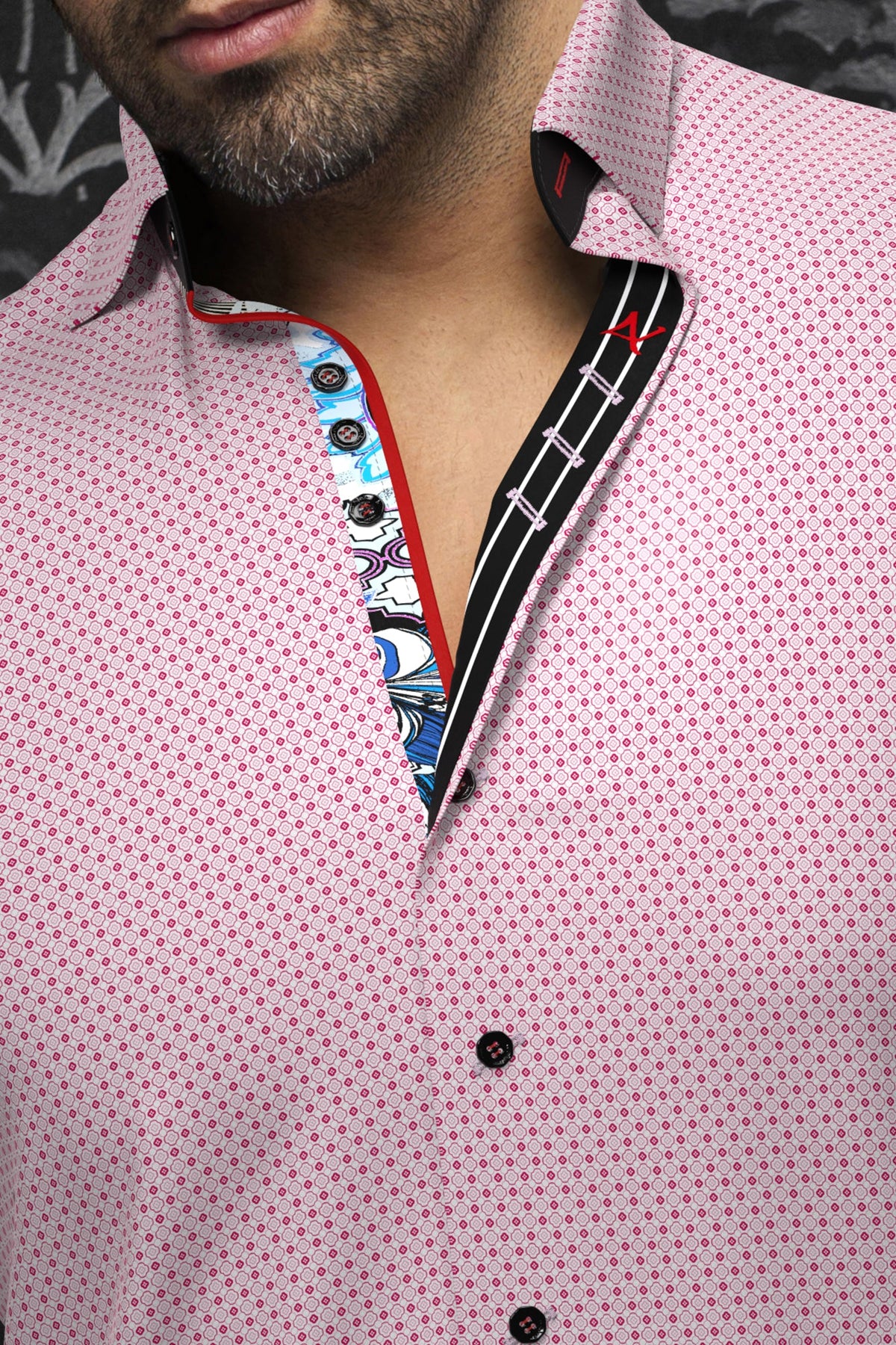 Short sleeve shirt for men by Au Noir | BOTERO(SS) Pink | Menshirt.com, complete inventory of the Au Noir brand