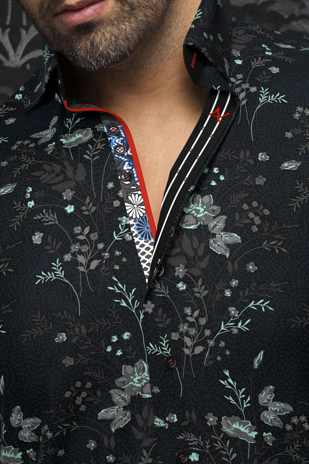Knit long sleeve shirt for men by Au Noir | BRENNER Black | Menshirt, complete inventory of the Au Noir brand
