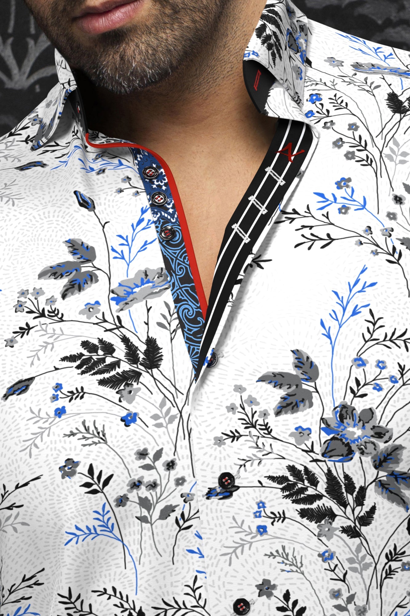 Chemise manches longues en Knit pour homme par Au Noir | BRENNER Blanc Royal | Machemise, inventaire complet de la marque Au Noir