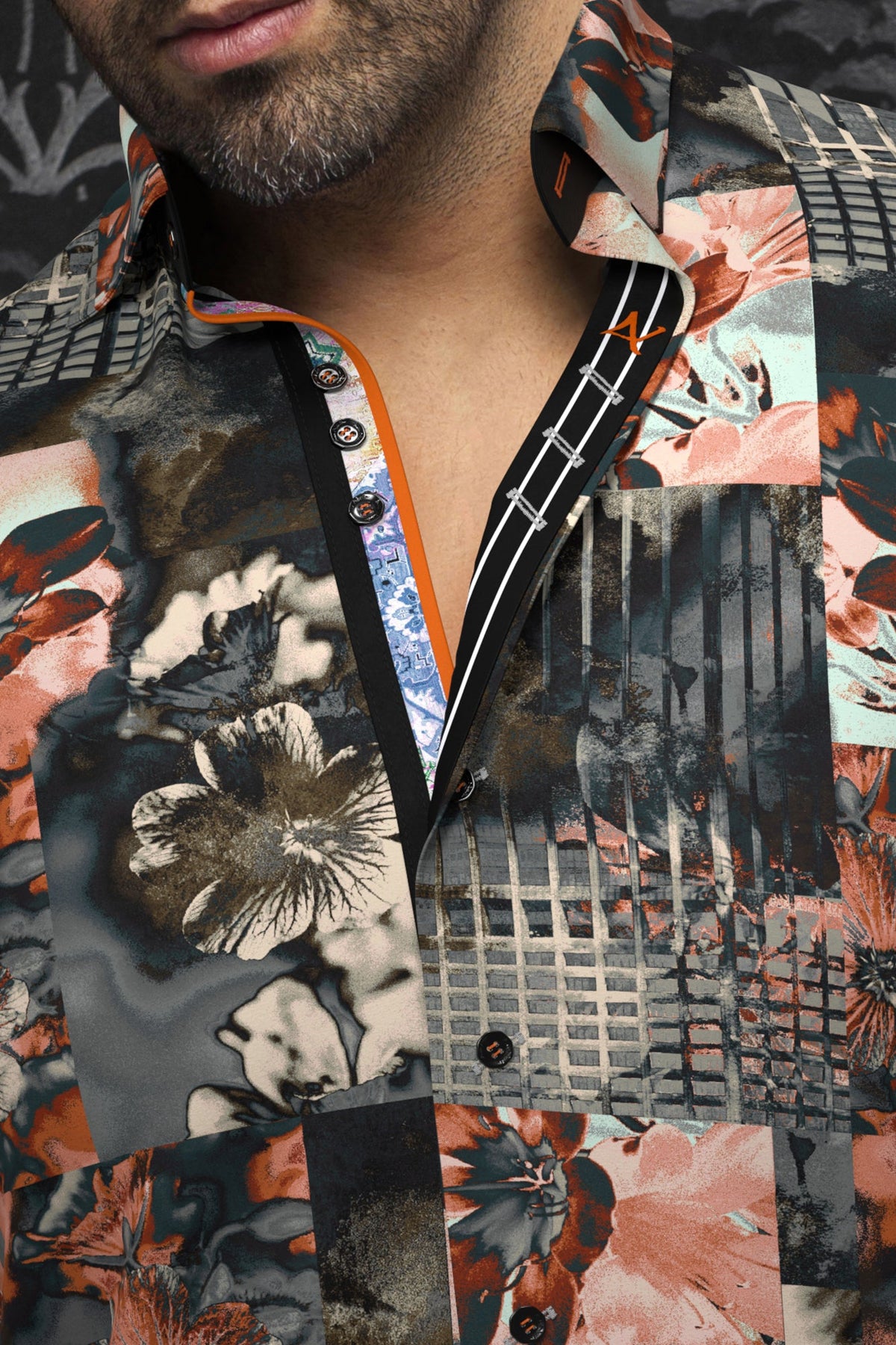 Chemise manches longues pour homme par Au Noir | BRENTANO Gris | Machemise.ca, inventaire complet de la marque Au Noir