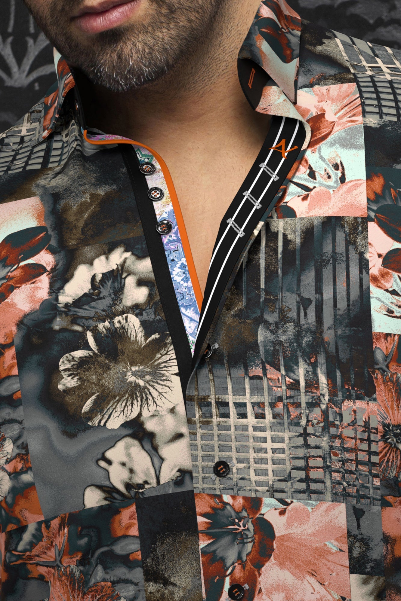 Chemise manches longues pour homme par Au Noir | BRENTANO Gris | Machemise.ca, inventaire complet de la marque Au Noir