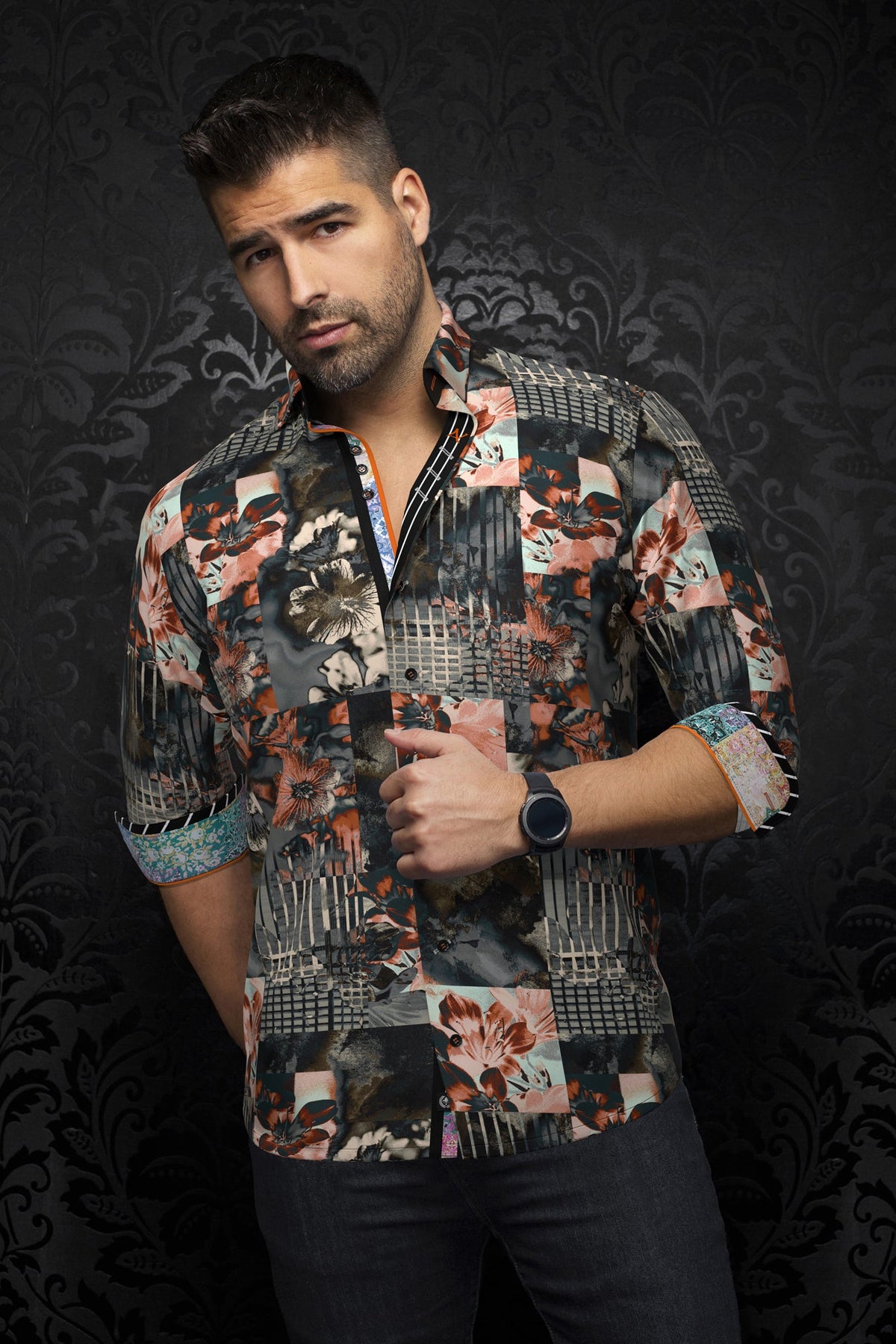 Chemise manches longues pour homme par Au Noir | BRENTANO Gris | Machemise.ca, inventaire complet de la marque Au Noir