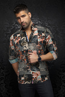 Chemise manches longues pour homme par Au Noir | BRENTANO Gris | Machemise.ca, inventaire complet de la marque Au Noir